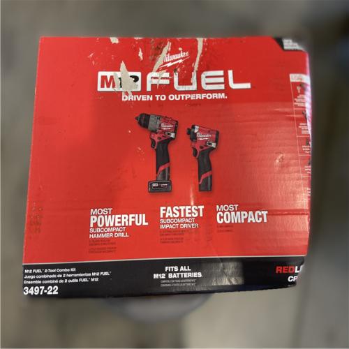LIKE NEW! - Milwaukee M12 FUEL 12-Volt Lithium-Ion Brushless Cordless Hammer Drill and Impact Driver Combo Kit