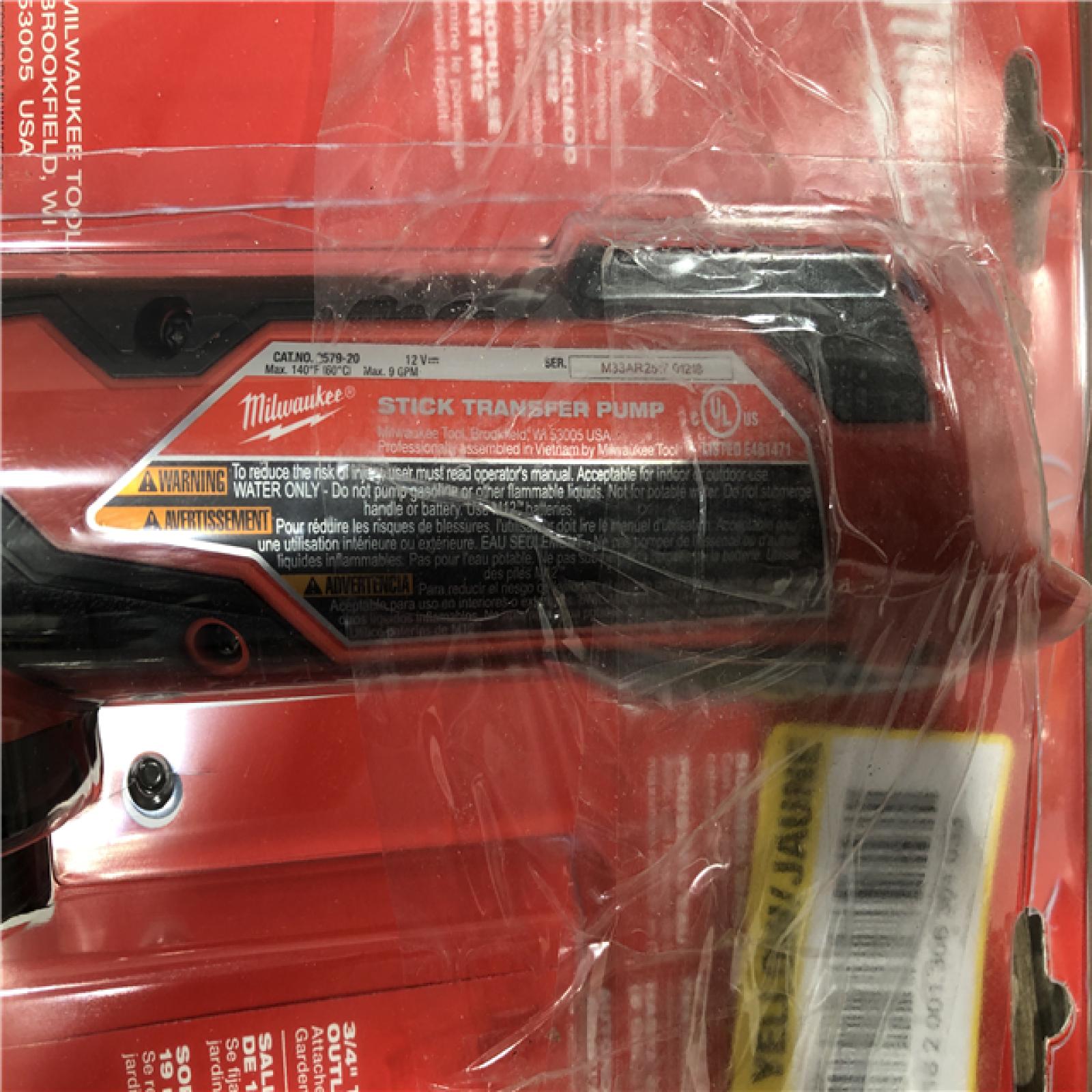 AS-IS Milwaukee 12-Volt Lithium-Ion Cordless 9 GPM 0 hp. Submersible Stick Water Transfer Pump (Tool Only)