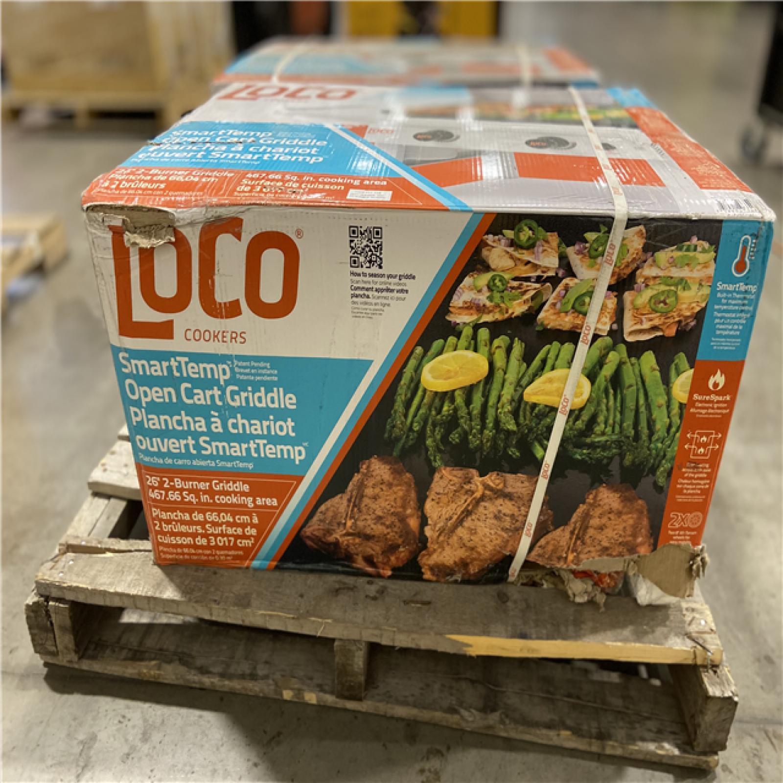 DALLAS LOCATION - LOCO 26 in. 2-Burner Classic SmartTemp Propane Flat Top Grill/Griddle in Chalk Finish ( 2 UNITS)