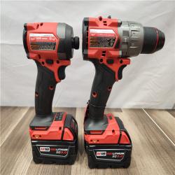 AS-IS- MILWAUKEE FUEL 18V Lithium-Ion Brushless Cordless Hammer Drill and Impact Driver Combo Kit