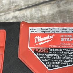 AS-IS Milwaukee 12-Volt Lithium-Ion Cordless 3/8 in. Crown Stapler (Tool-Only)