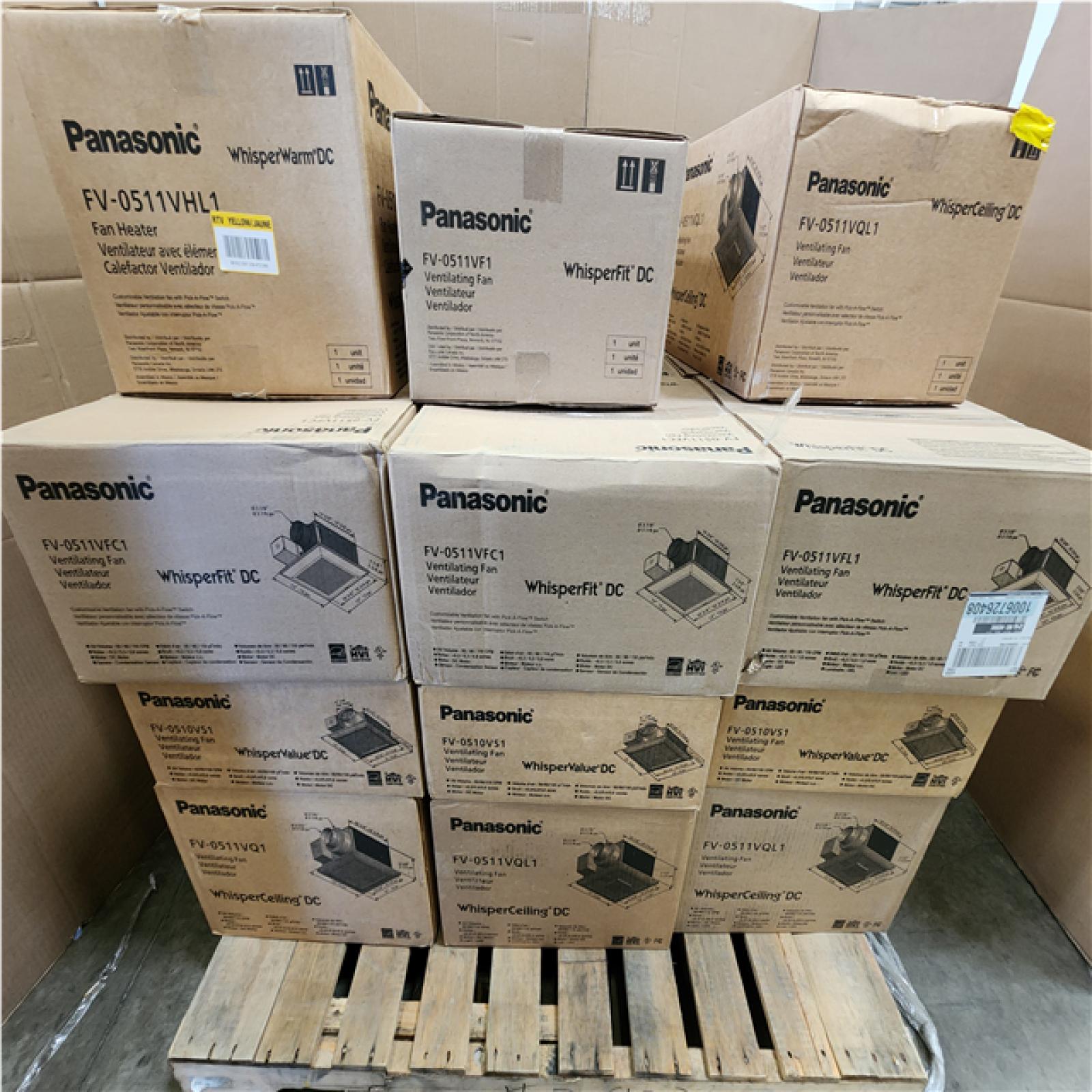 Phoenix NEW Mixed Panasonic Ventilator fans and Heaters Pallet (21-Total)