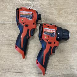 AS-IS Milwaukee 12-Volt Lithium-Ion Brushless Cordless Subcompact Drill and Impact Driver Combo Kit