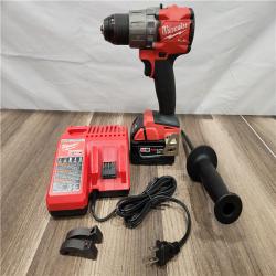 AS-IS - Milwaukee Hammer Drill Driver Kit with Batteries  Charger & Tool Case  Red