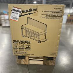 DALLAS LOCATION - Milwaukee High Capacity 61 in. W x 22.1 in D 11-Drawer Mobile Workbench Cabinet with Solid Wood Top and Pegboard