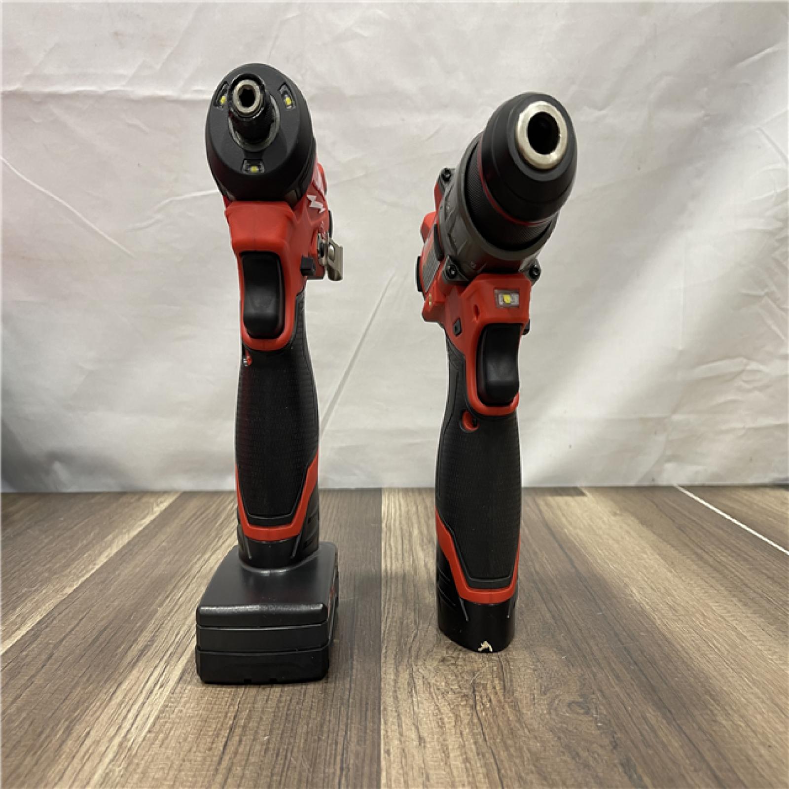 AS-IS Milwaukee FUEL 12-Volt Lithium-Ion Brushless Cordless Hammer Drill and Impact Driver Combo Kit