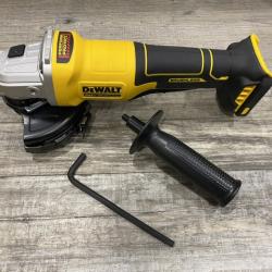 AS-IS DEWALT 20V MAX Cordless Brushless 4-1/2 in. Angle Grinder with Paddle Switch (Tool Only)