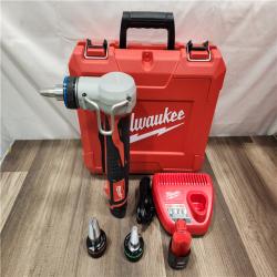 AS-IS- Milwaukee M12 12-Volt Lithium-Ion Cordless PEX Expansion Tool Kit with (2) 1.5 Ah Batteries  (3) Expansion Heads and Hard Case