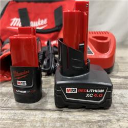 AS-IS Milwaukee FUEL 12-Volt Lithium-Ion Brushless Cordless Hammer Drill and Impact Driver Combo Kit