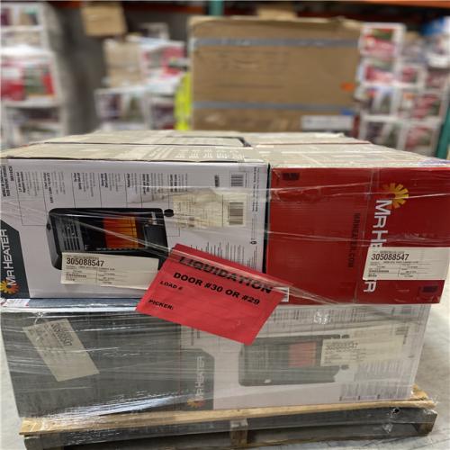 DALLAS LOCATION -  Mr. Heater 18 000 BTU Cabinet Propane Outdoor Space Heater with Hose and Regulator PALLET-(10 UNITS)