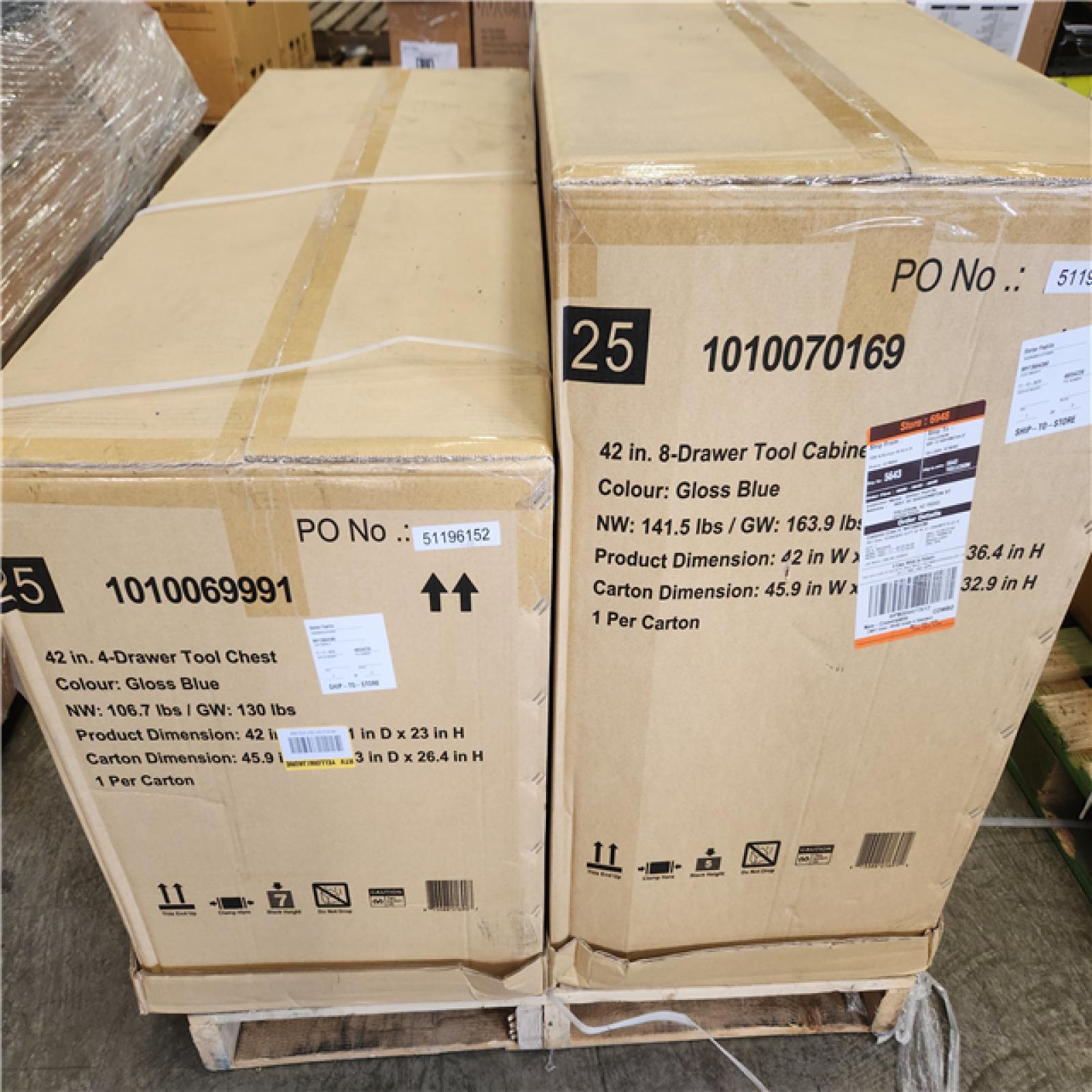 Phoenix NEW Husky Standard Duty 42 in. x 18 in. D 12-Drawer Blue Rolling Tool Chest Combo (SEALED)