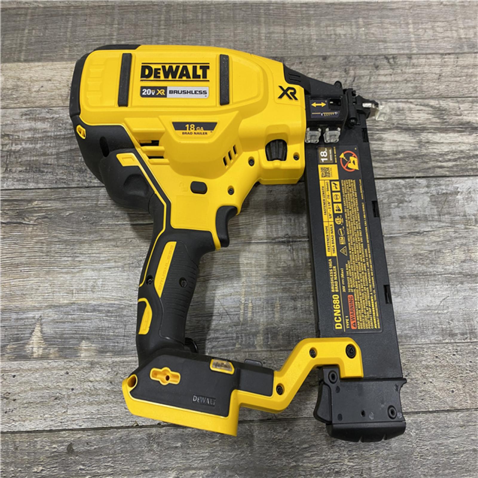 AS-IS DEWALT 20V MAX XR Lithium-Ion Electric Cordless 18-Gauge Brad Nailer (Tool Only)