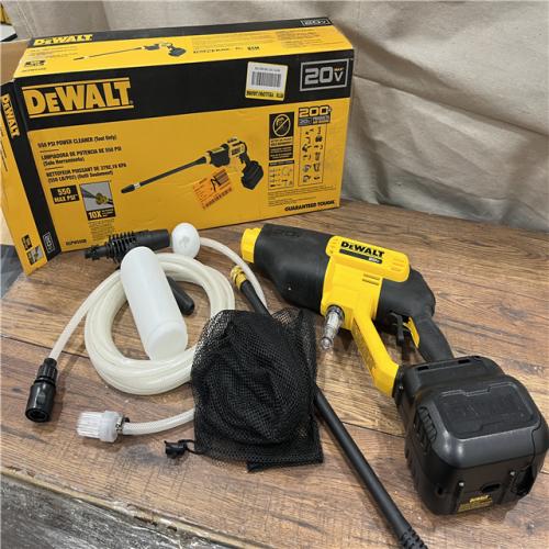 AS-IS Dewalt 20V 550 PSI  1 GPM Cordless Power Cleaner W/ 4 Nozzles Tool-Only DCPW550B