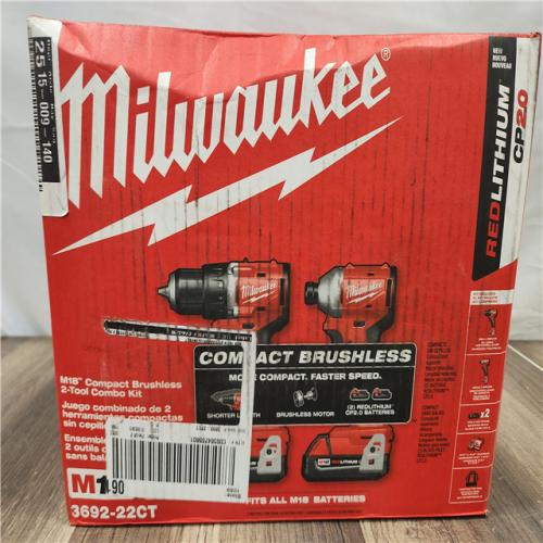 NEW- Milwaukee M18 Compact Brushless 2-Tool Combo Kit