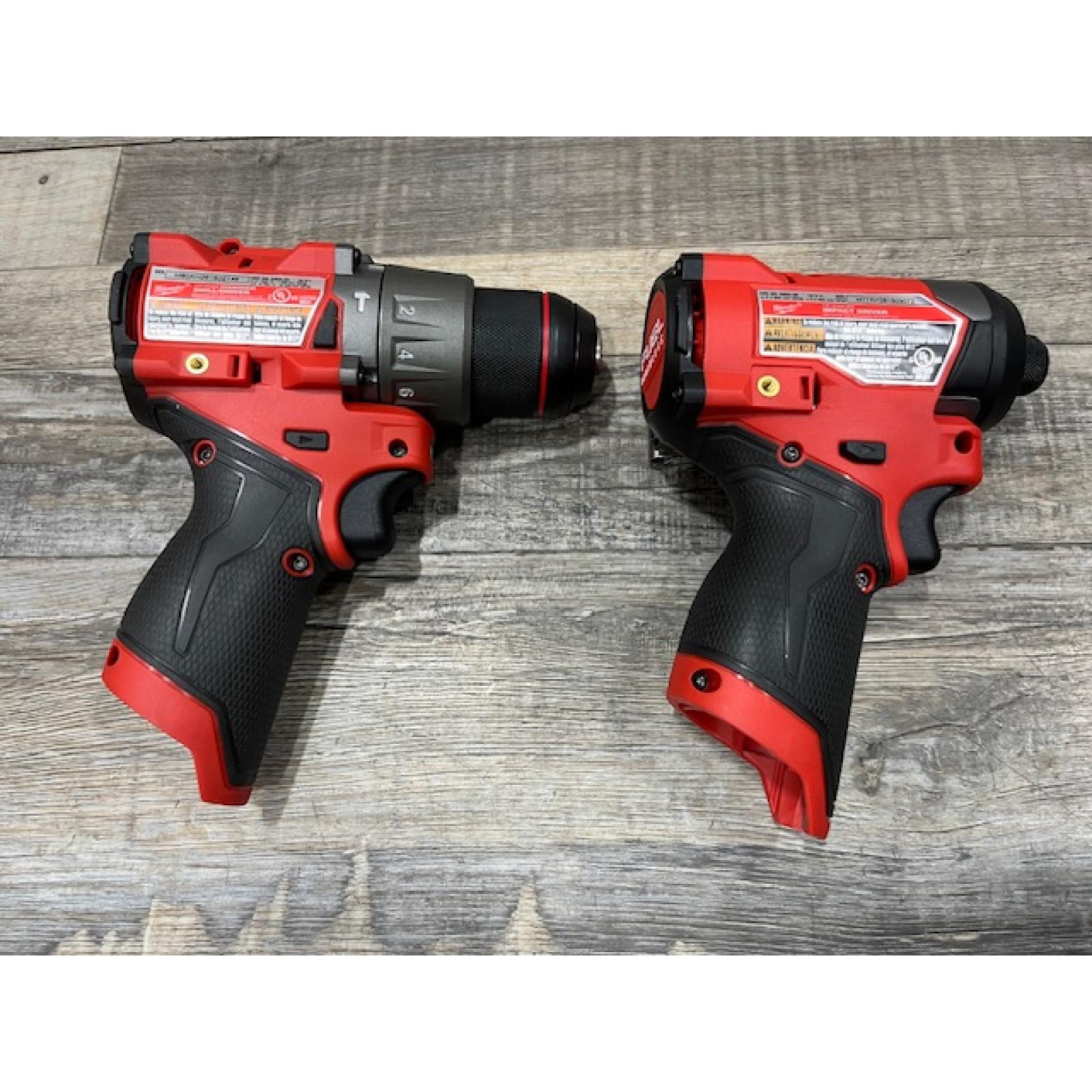AS-IS Milwaukee FUEL 12-Volt Lithium-Ion Brushless Cordless Hammer Drill and Impact Driver Combo Kit