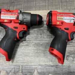AS-IS Milwaukee FUEL 12-Volt Lithium-Ion Brushless Cordless Hammer Drill and Impact Driver Combo Kit