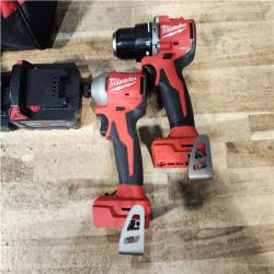 HOUSTON LOCATION - AS - IS Milwaukee 18-Volt Lithium-Ion Brushless Cordless Compact Hammer Drill/Impact Combo Kit