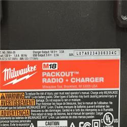 AS-IS Milwaukee  Lithium-Ion Cordless PACKOUT Radio/Speaker with Built-In Charger