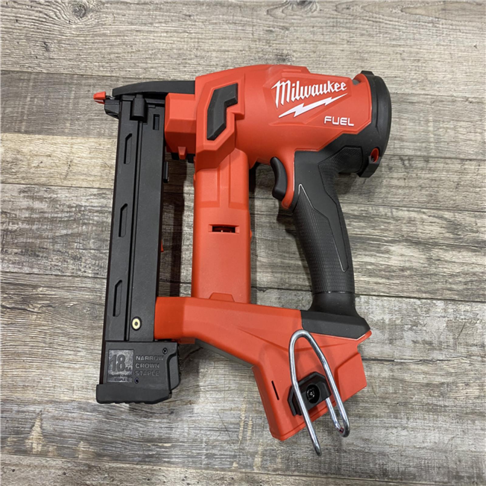 AS-IS Milwaukee FUEL 18-Volt Lithium-Ion Brushless Cordless 18-Gauge 1/4 in. Narrow Crown Stapler (Tool-Only)