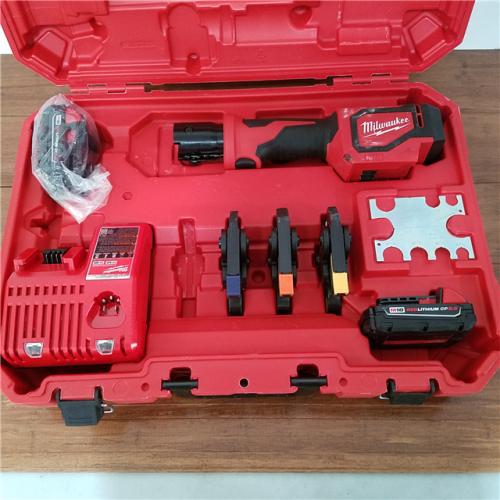 California AS-IS Milwaukee M18 Short Throw Press Tool Kit  Includes (2) Batteries  Charger & Hard Case; Appears in Excellent Condition