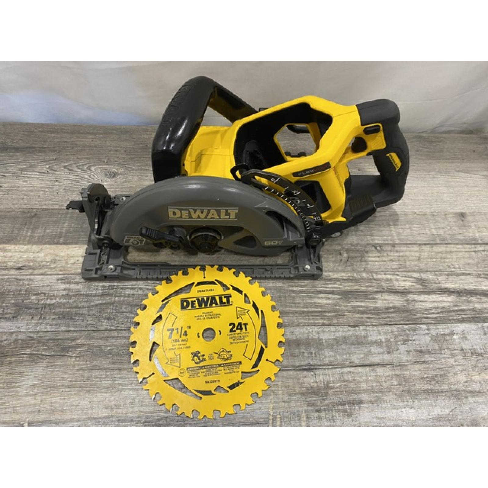 AS-IS DEWALT FLEXVOLT 60V MAX Cordless Brushless 7-1/4 in. Wormdrive Style Circular Saw (Tool Only)