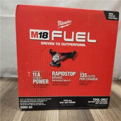 NEW- Milwaukee FUEL 18-Volt Lithium-Ion Brushless Cordless 4-1/2 in./5 in. Grinder W/Paddle Switch (Tool-Only)