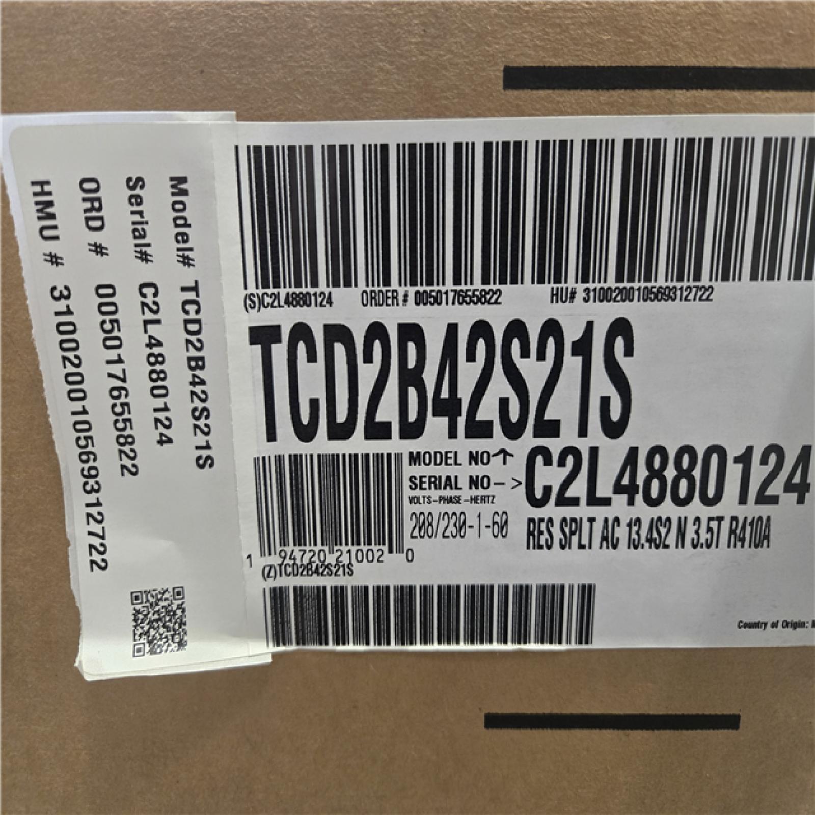 DALLAS LOCATION- Johnson Controls 13.4 SEER2 Single Stage 3.5 Ton Condenser