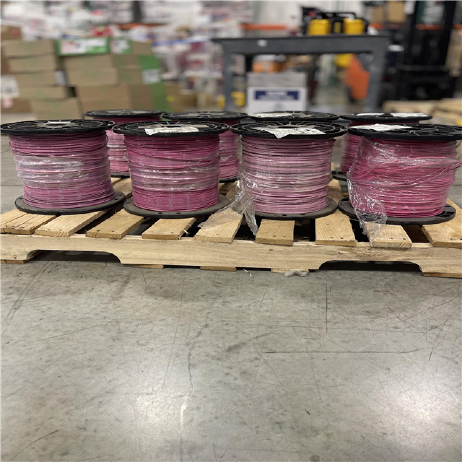 DALLAS LOCATION- SOUTHWIRE PINK MIXED WIRE PALLET- (8 SPOOLS)