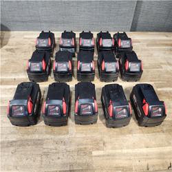 Houston Location AS-IS Milwaukee M18 RedLithium XC 5.0 Batteries QTY/15