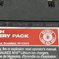 AS-IS Milwaukee 18-Volt Lithium-Ion XC Starter Kit with One 5.0Ah Battery and Charger