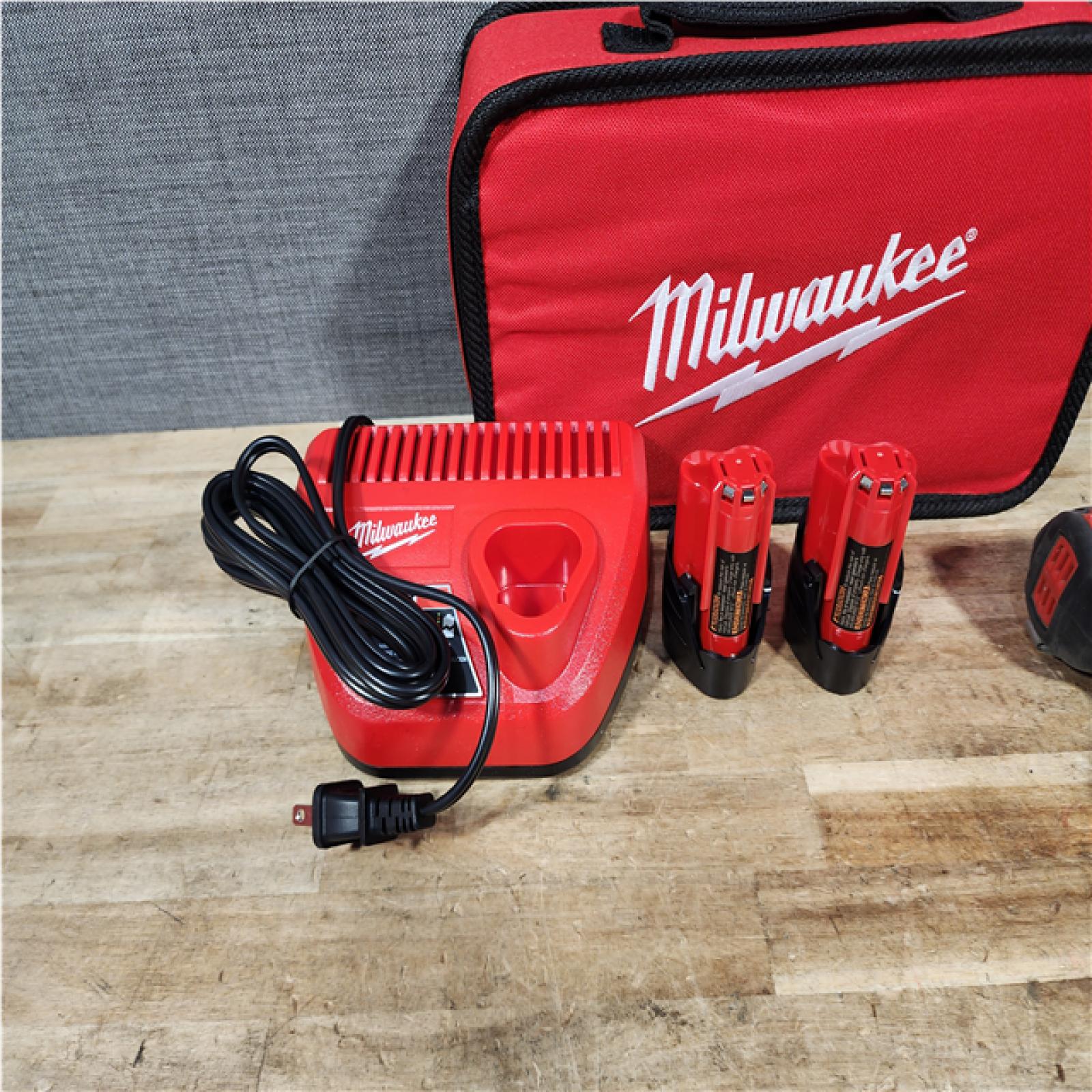 HOUSTON LOCATION - AS - IS Milwaukee 12V Lithium-Ion Cordless 1/4 in. Hex Screwdriver Kit