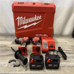 AS-IS Milwaukee FUEL 18V Lithium-Ion Brushless Cordless Hammer Drill and Impact Driver Combo Kit