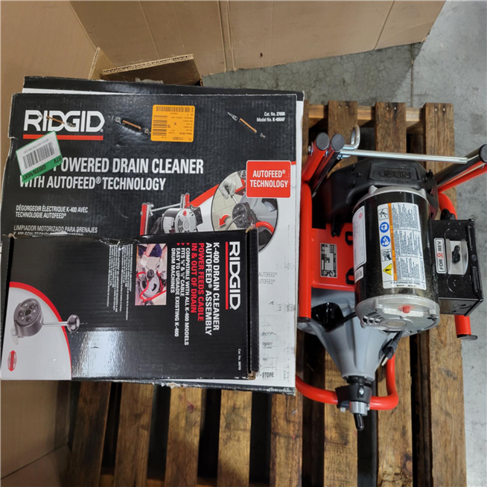 CALIFORNIA AS-IS K-400 POWERED DRAIN CLEANER WITH AUTOFEED TECHNOLOGY