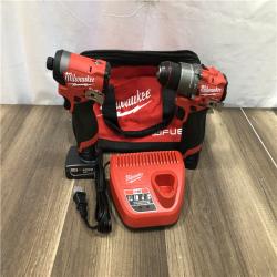 AS-IS Milwaukee FUEL 12-Volt Lithium-Ion Brushless Cordless Hammer Drill and Impact Driver Combo Kit