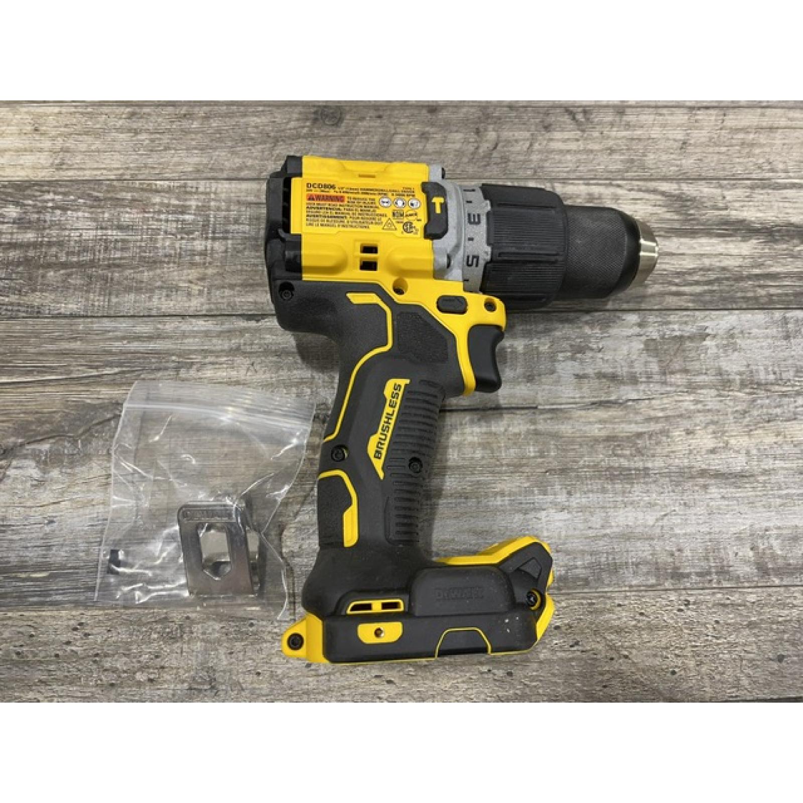 AS-IS DEWALT 20V XR Brushless Cordless 1/2 in. Hammer Drill (Tool-Only)