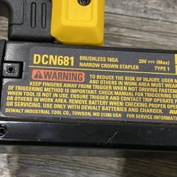 AS-IS DEWALT 20V MAX XR Lithium-Ion Cordless 18-Gauge Narrow Crown Stapler Kit