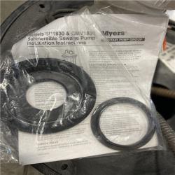 DALLAS LOCATION - Myers SR1830-23-2 Cast Iron 0.4 HP Packaged Sewage Pump