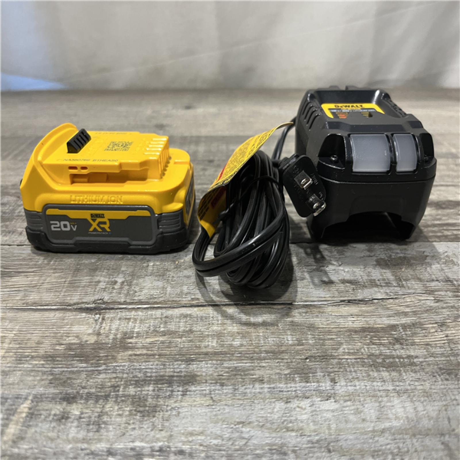 AS-IS DEWALT 20V MAX XR POWERSTACK Lithium-Ion Battery Starter Kit with 1.7Ah Battery and Charger