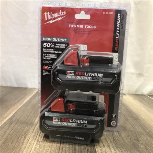 NEW- Milwaukee 18V Lithium-Ion HIGH OUTPUT CP 3.0Ah Battery Pack (2-Pack)