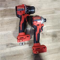 HOUSTON LOCATION - AS-IS (APPEARS LIKE NEW) Milwaukee M18 18V Lithium-Ion Brushless Cordless Compact Drill/Impact Combo Kit (2-Tool) W/(2) 2.0 Ah Batteries, Charger & Bag