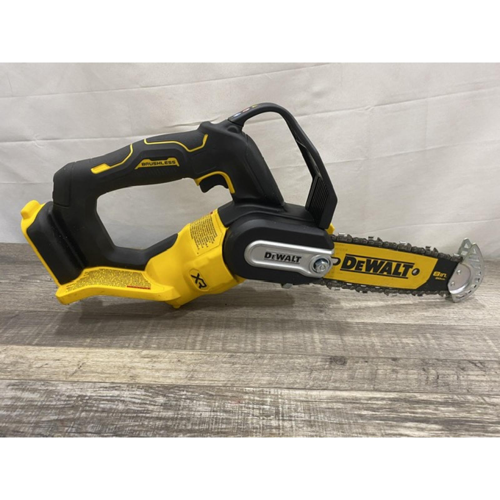 AS-IS DEWALT 20V MAX 8 in. Brushless Cordless Battery Powered Pruning Chainsaw (Tool Only)