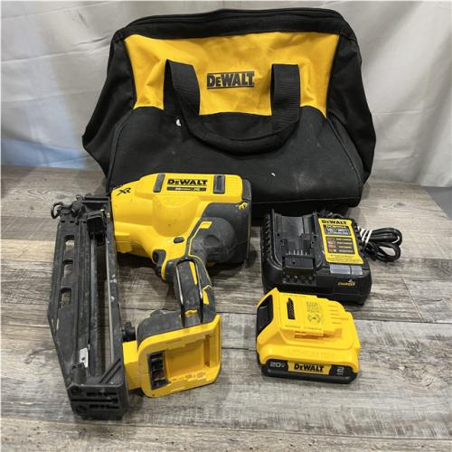 AS-IS DEWALT 20V MAX XR 16-Gauge Electric Cordless Angled Finishing Nailer Kit