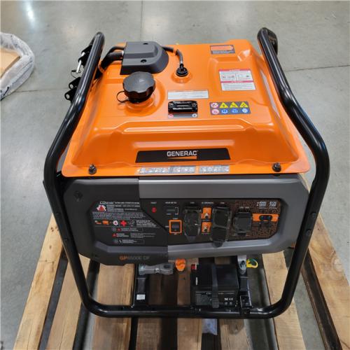 CALIFORNIA AS-IS NEW GENERAC 8,125/6500-WATT ELECTRIC START DUAL FUEL PORTABLE GENERATOR W/ COSENSE