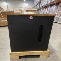 DALLAS LOCATION - Husky 72 in. W x 24 in. D Heavy Duty 18-Drawer Mobile Workbench Cabinet with Adjustable-Height Hardwood Top in Matte Black