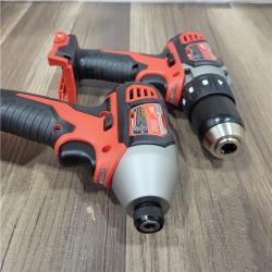AS-IS Milwaukee M18 18V Cordless Brushed 2 Tool Drill/Driver and Impact Driver Kit