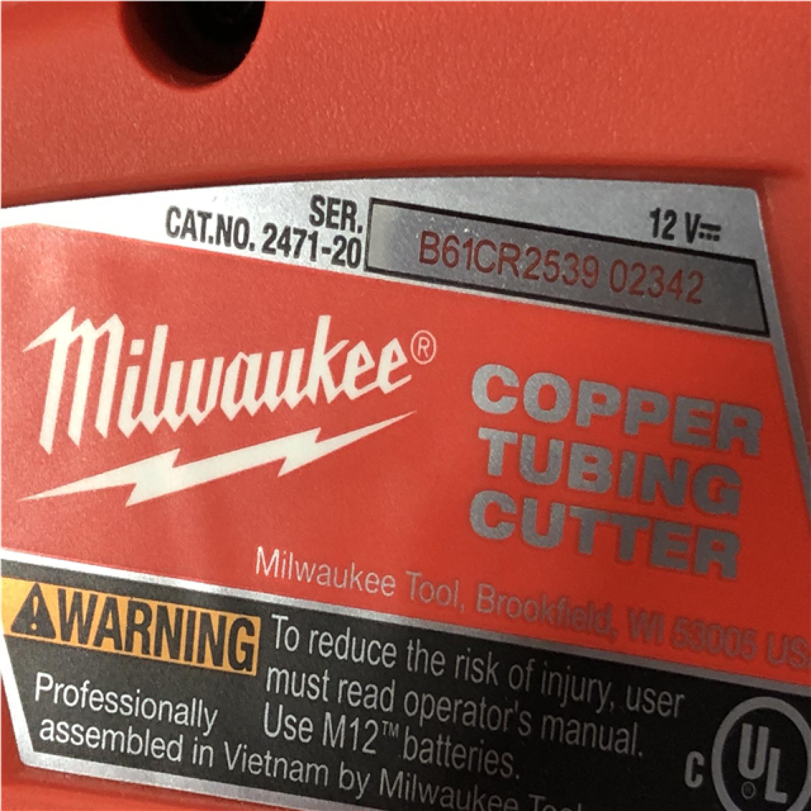 AS-IS Milwaukee 12V Lithium-Ion Cordless Copper Tubing Cutter (Tool-Only)