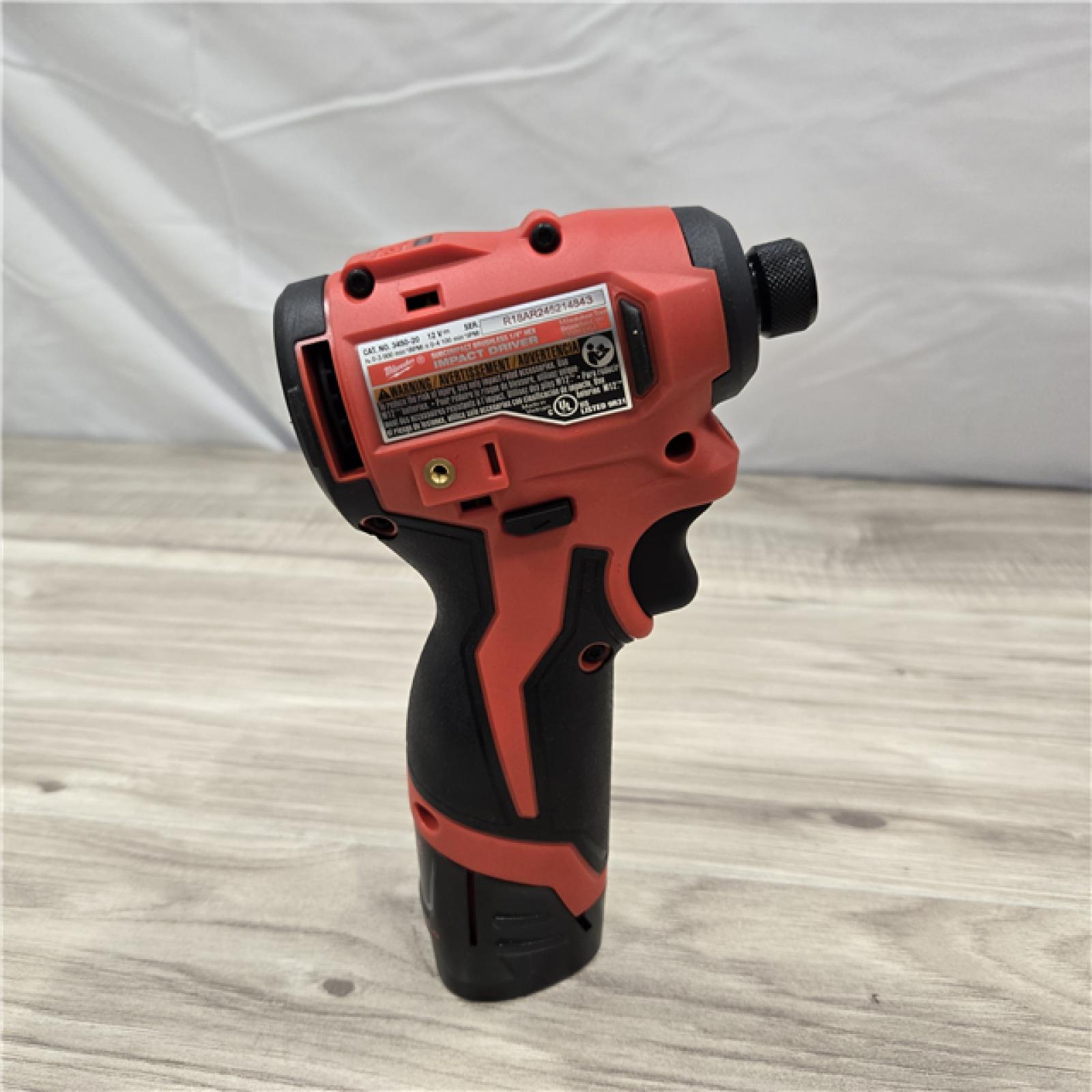 LIKE NEW! - Milwaukee 2494-22 M12 Cordless Combination Drill Driver and Hex Impact Driver Dual Power Tool Kit