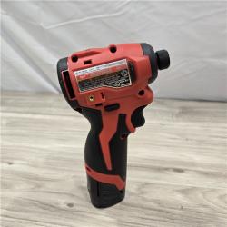 LIKE NEW! - Milwaukee 2494-22 M12 Cordless Combination Drill Driver and Hex Impact Driver Dual Power Tool Kit