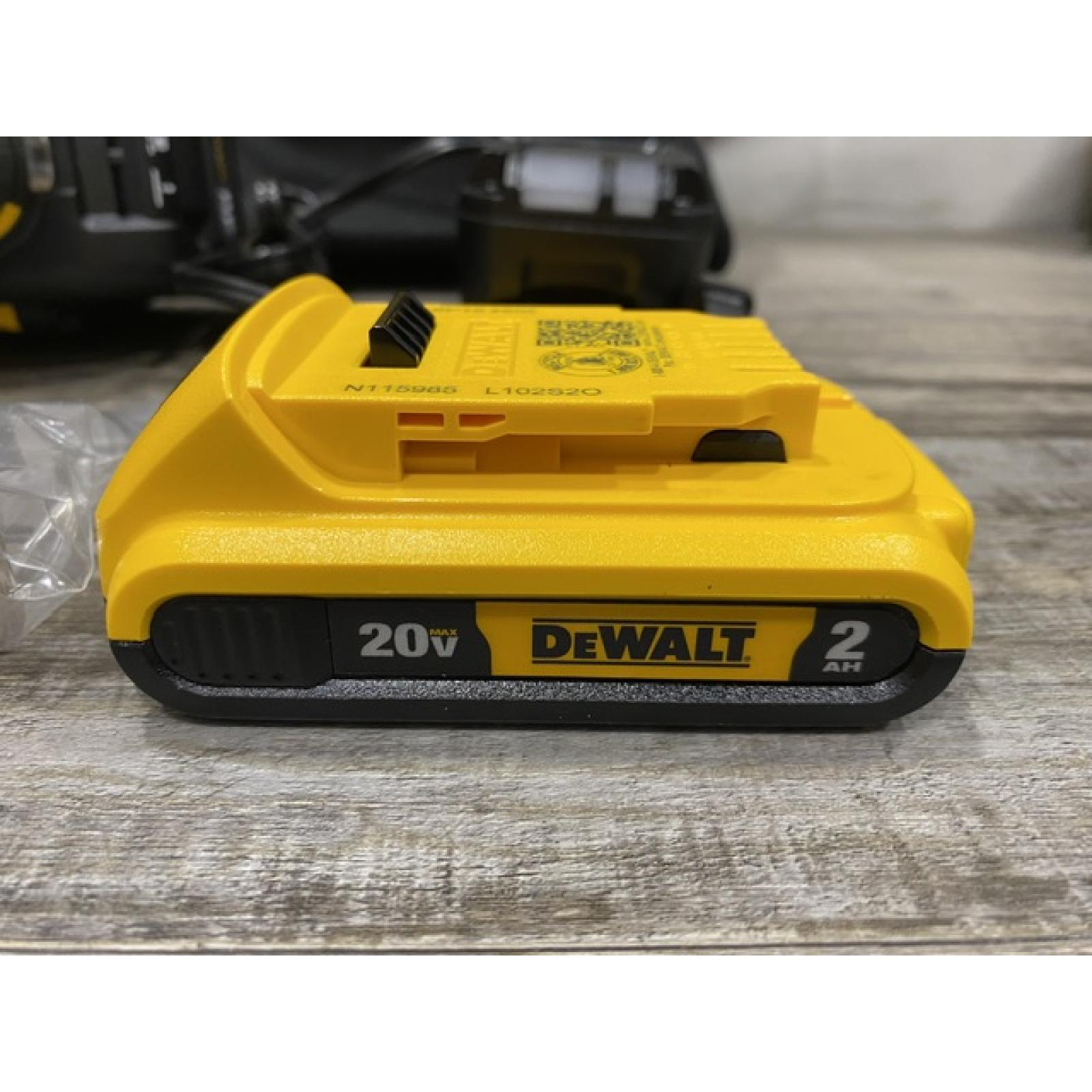 AS-IS DEWALT 20V MAX Lithium-Ion 15-Degree Electric Cordless Roofing Nailer Kit