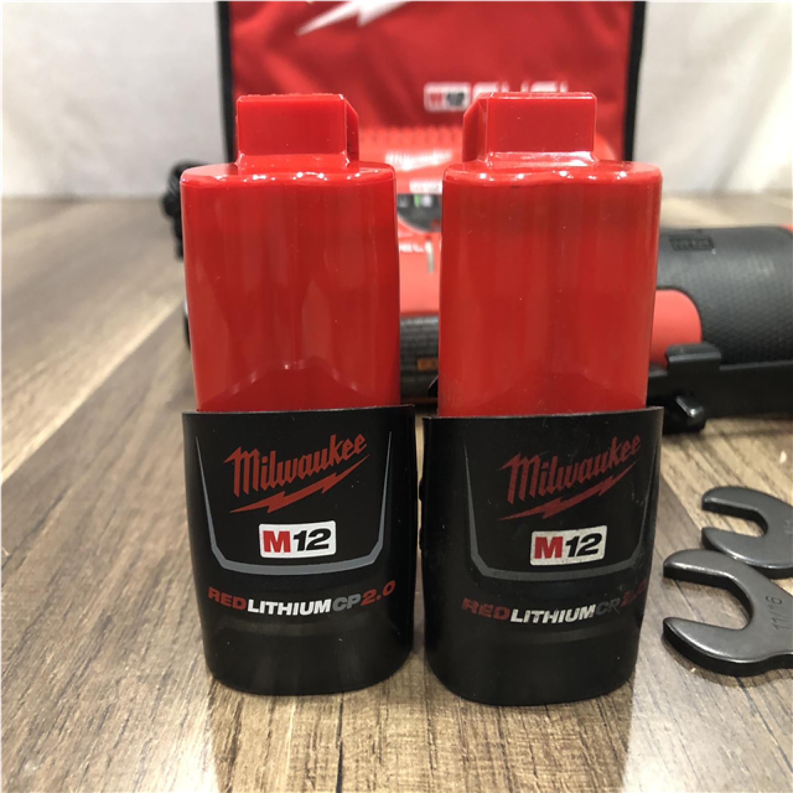 AS-IS Milwaukee  FUEL 12V Lithium-Ion Brushless Cordless 1/4 in. Straight Die Grinder Kit